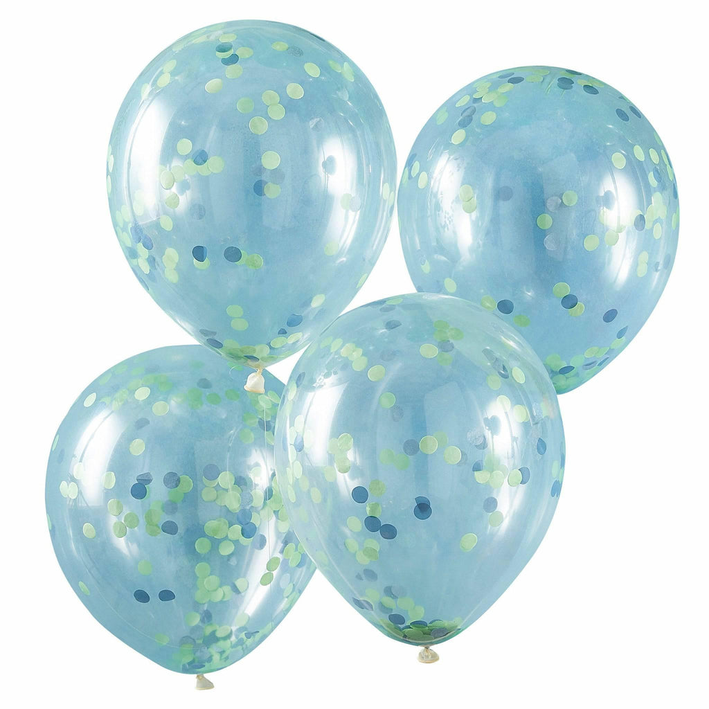 Ilmapallo "Confetti" 5 kpl / vihreä-sininen - Decora House