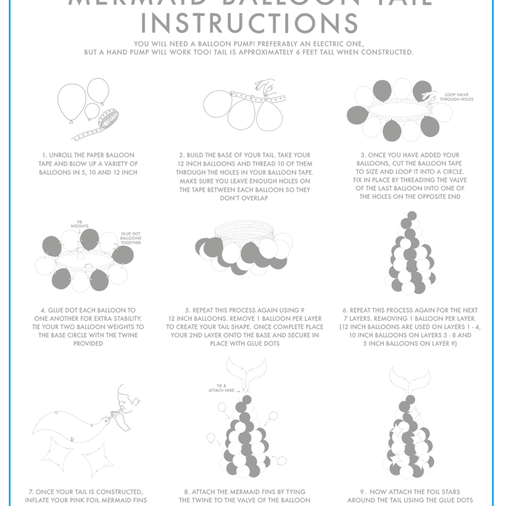 Ilmapallokimppu "Merenneito" - Decora House