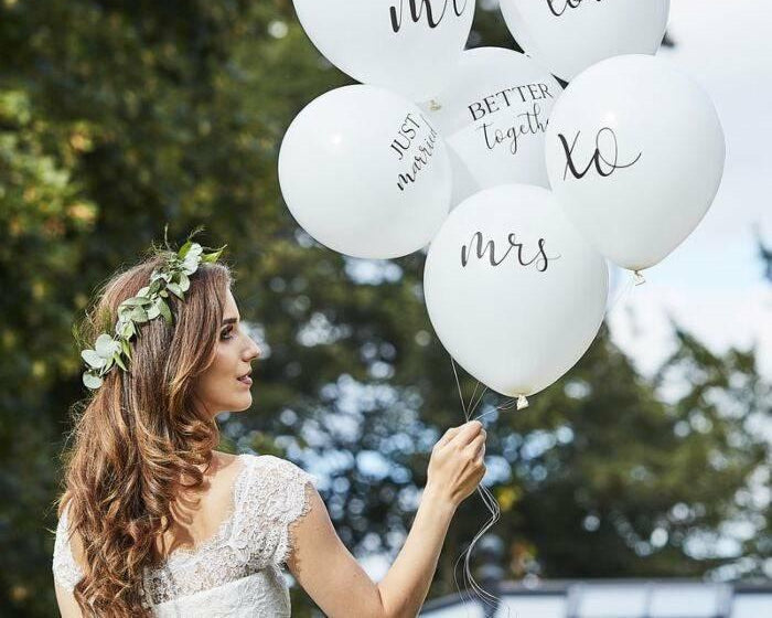 Ilmapallonippu "Garden of Love" 6 kpl / valkoinen - Decora House