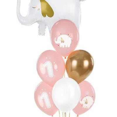 Ilmapallot "One" / hennon vaaleanpunainen 6 kpl - Decora House