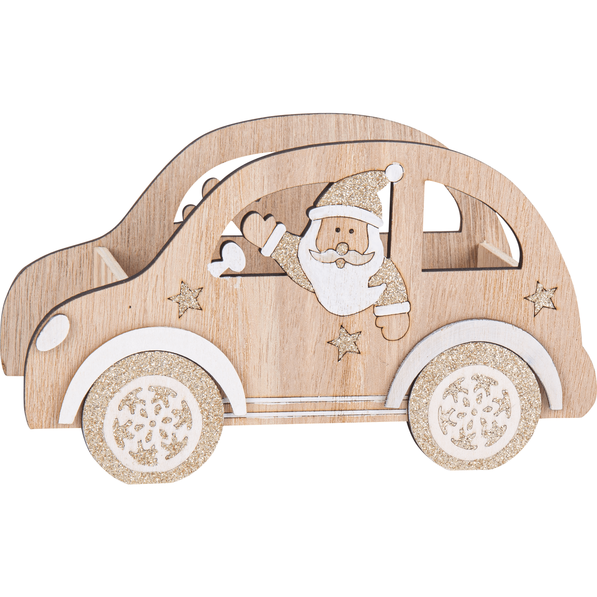 Puinen joulukoriste jonka voi täyttää vaikka joulusuklailla