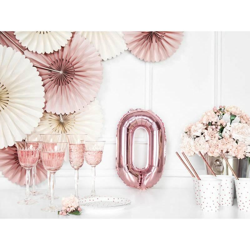 Kirjainfoliopallo O / ruusukulta 35 cm - Decora House