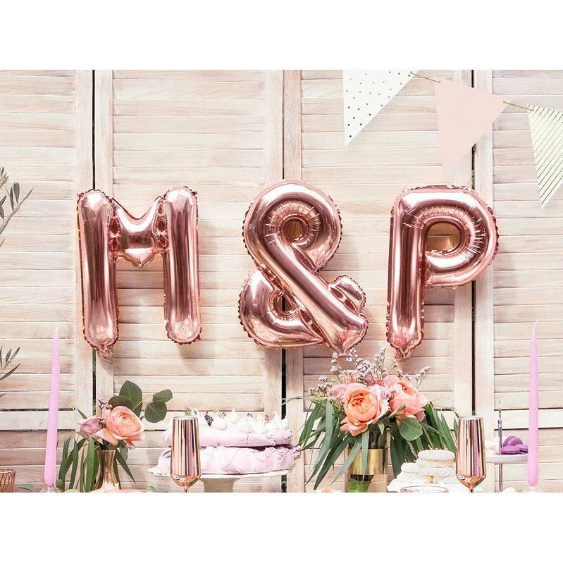 Kirjainfoliopallo P / ruusukulta 35 cm - Decora House