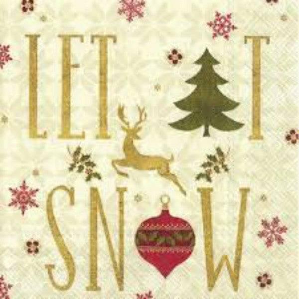 Lautasliina "Let It Snow" 20 kpl - Decora House