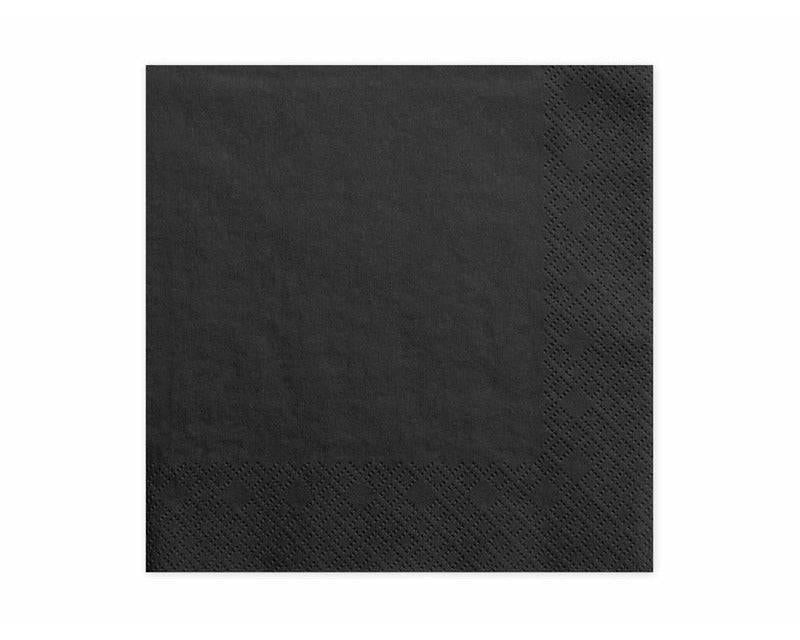 Lautasliina / musta 20 kpl - Decora House