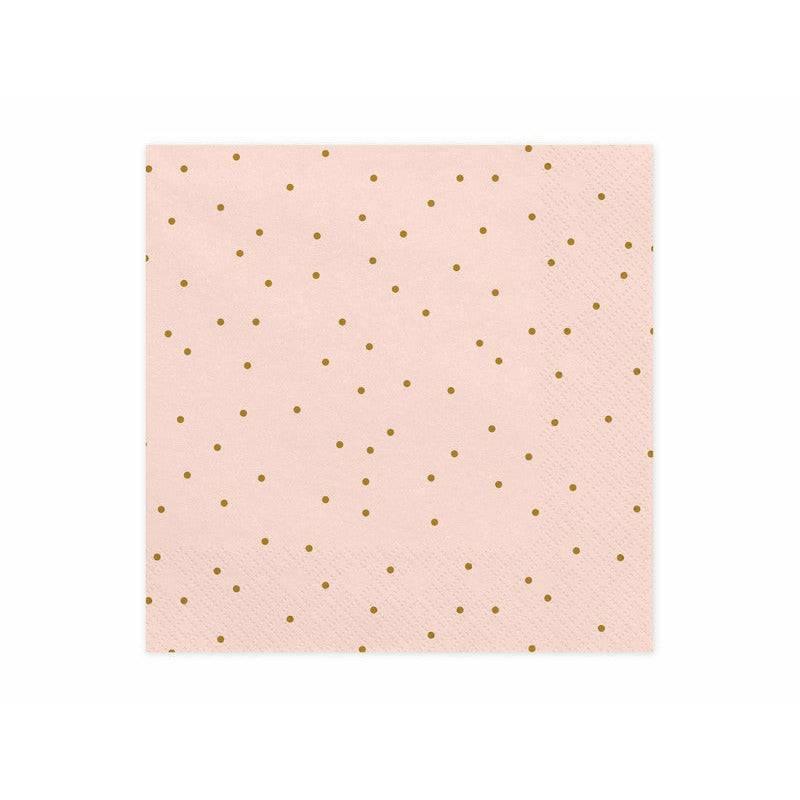 Lautasliina "Soft Pink & Gold" / hennon vaaleanpunainen 20 kpl - Decora House