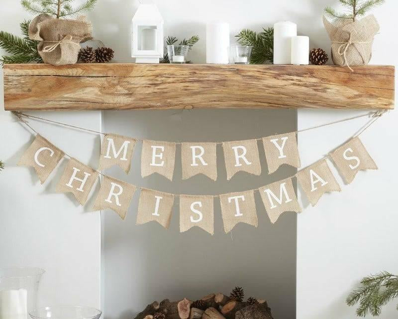 "Merry Christmas" koristenauha / juutti - Decora House