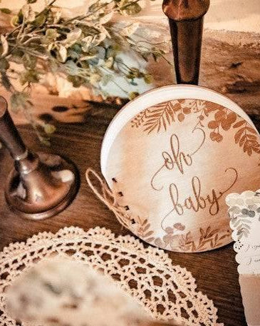 "Oh Baby" vieraskirja / puinen - Decora House