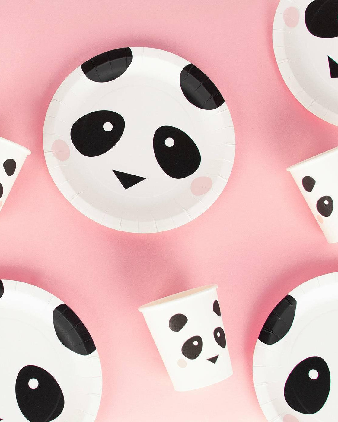 Pahvilautaset "Panda" 8 kpl - Decora House