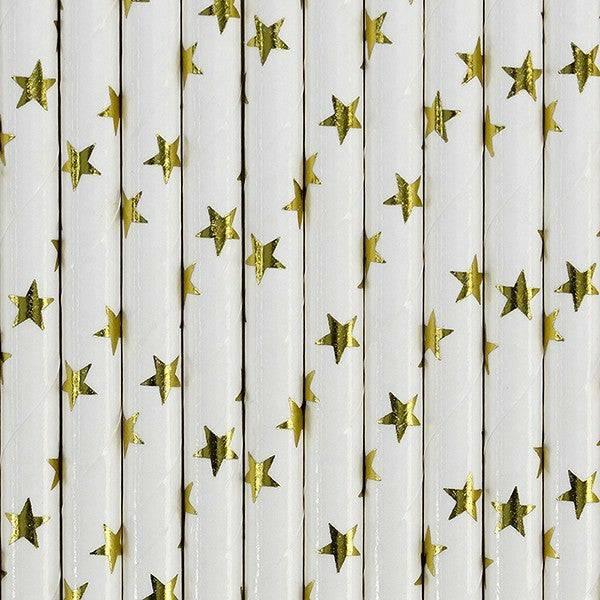 Paperipillit "Stars" / kulta 10 kpl - Decora House