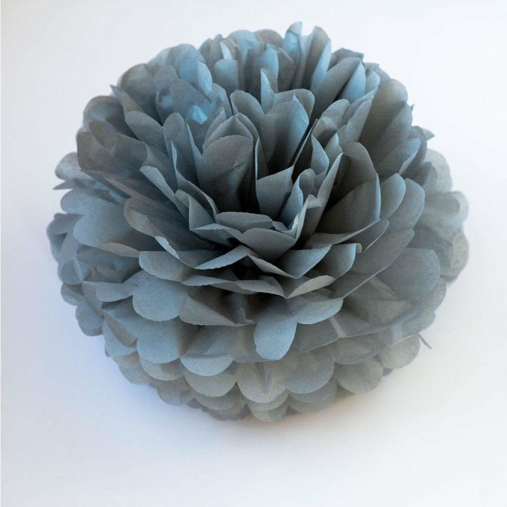 Pom pom silkkipaperikukka 35 cm / tummanharmaa - Decora House