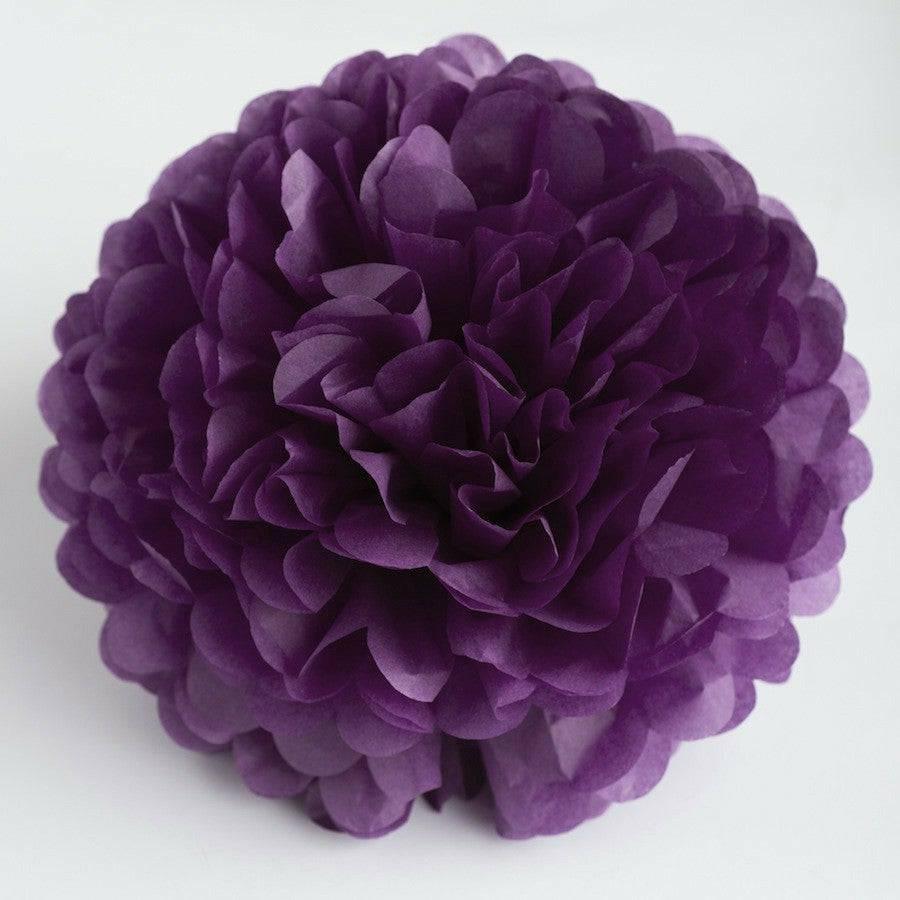 Pom pom silkkipaperikukka 35 cm / violetti - Decora House