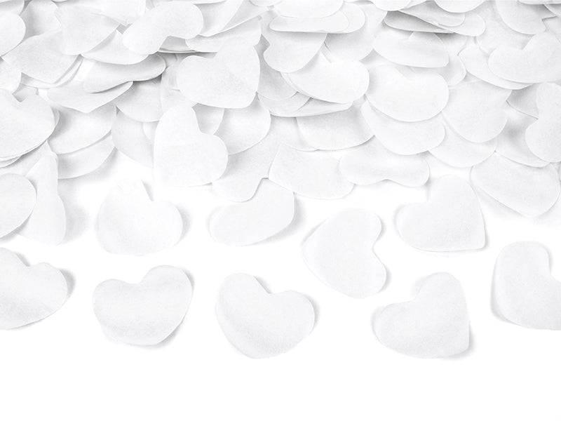 Sydänkonfettitykki / valkoinen 40 cm - Decora House