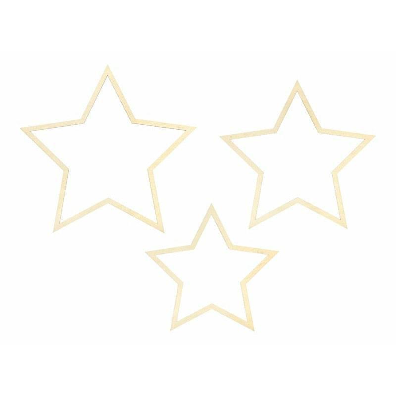 Tähtikoriste / puinen 3 kpl - Decora House