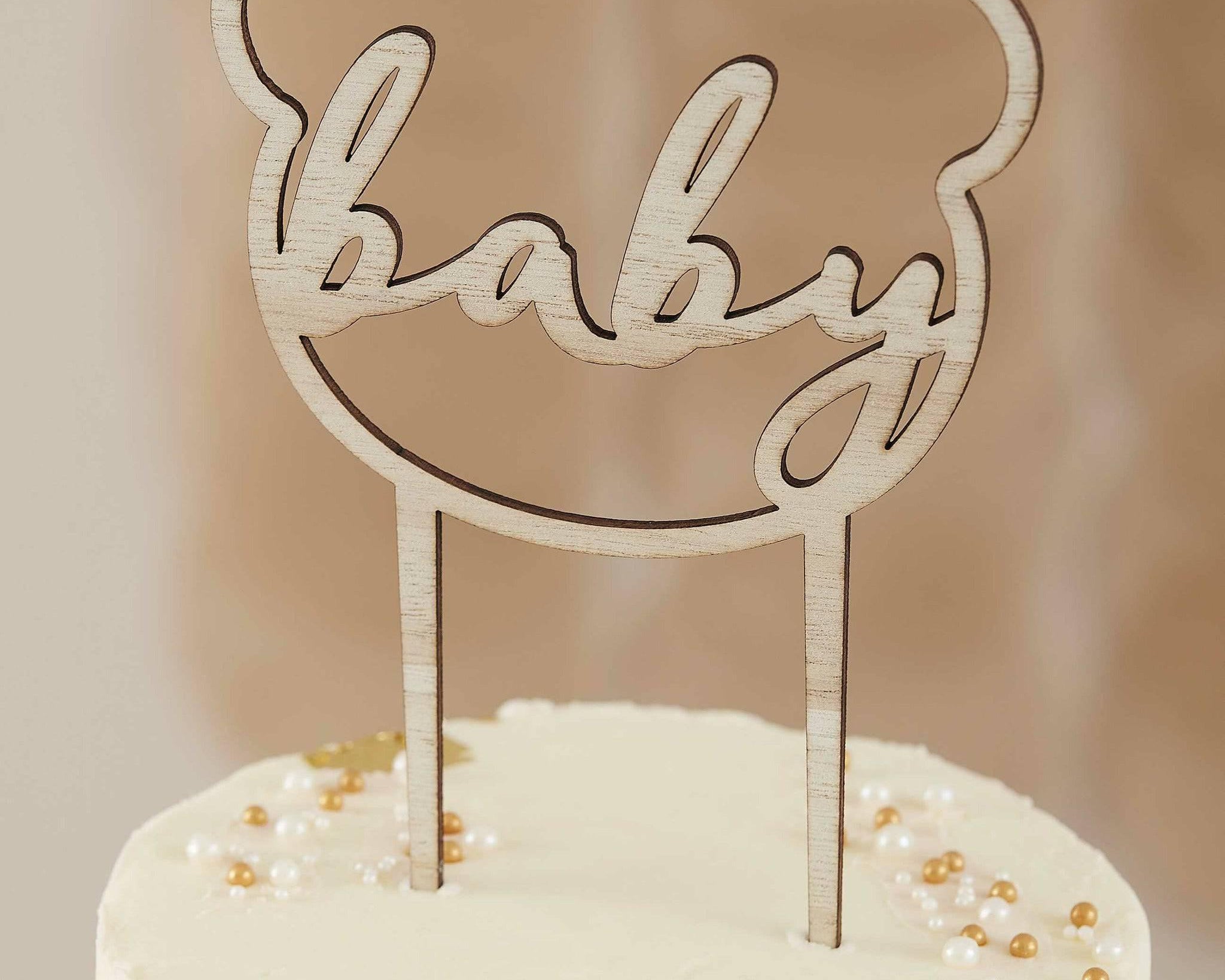 "Teddy Bear" kakkukoriste / puinen - Decora House