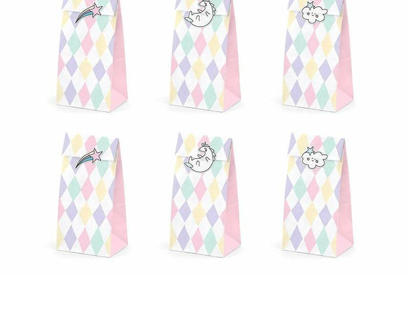 "Unicorn" paperipussit 6 kpl - Decora House