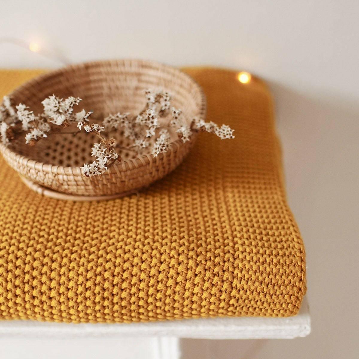 Vauvan torkkupeitto - Sinapinkeltainen - Decora House