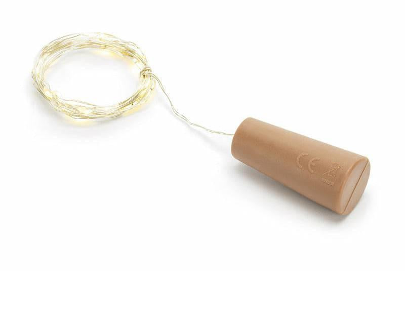 Viinipullon korkki LED-valoilla - Decora House