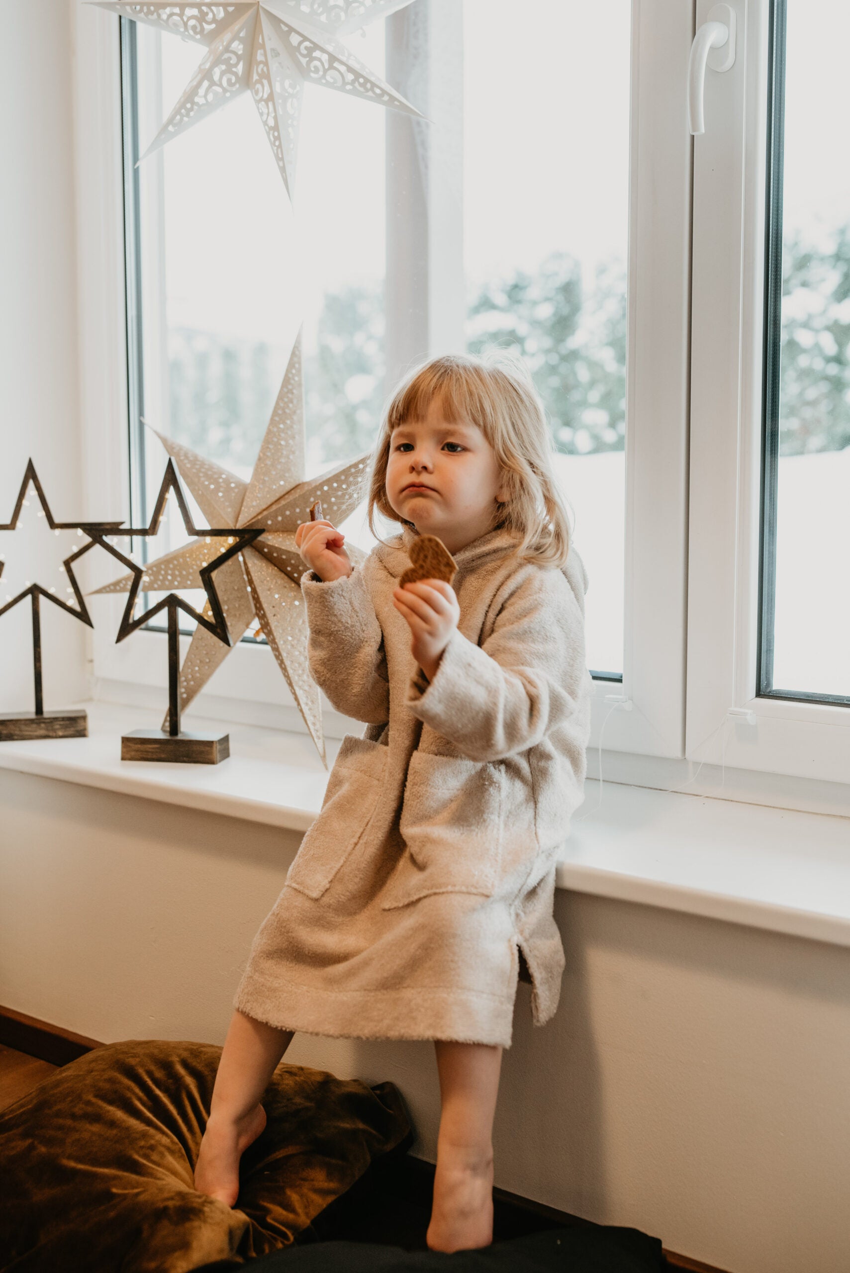 Lasten hupullinen ponchopyyhe bambufroteesta, suloinen teddy-kuosi