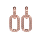 Honey Bee Hoopy Link Charm Earrings