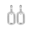 Honey Bee Hoopy Link Charm Earrings