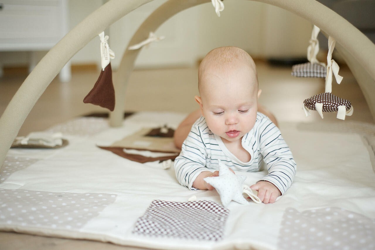 Baby Activity Mat, 120x120cm - Brown