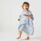 Lasten bambu kylpyponcho – Vaaleansininen