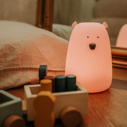 Big Bear Silicone Lamp with Remote - Pink