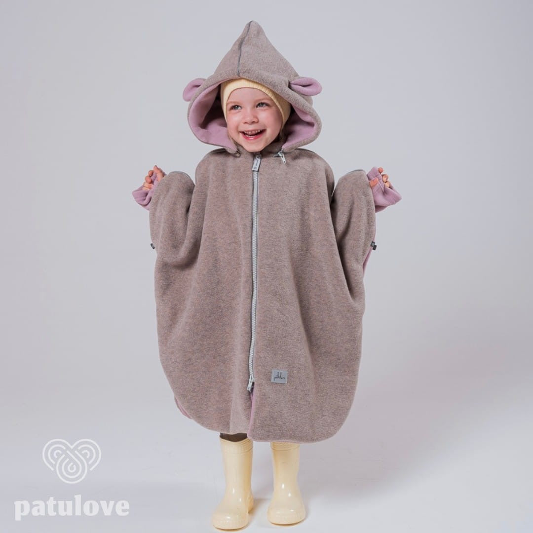 Car Poncho For Kids - Lamb Pink