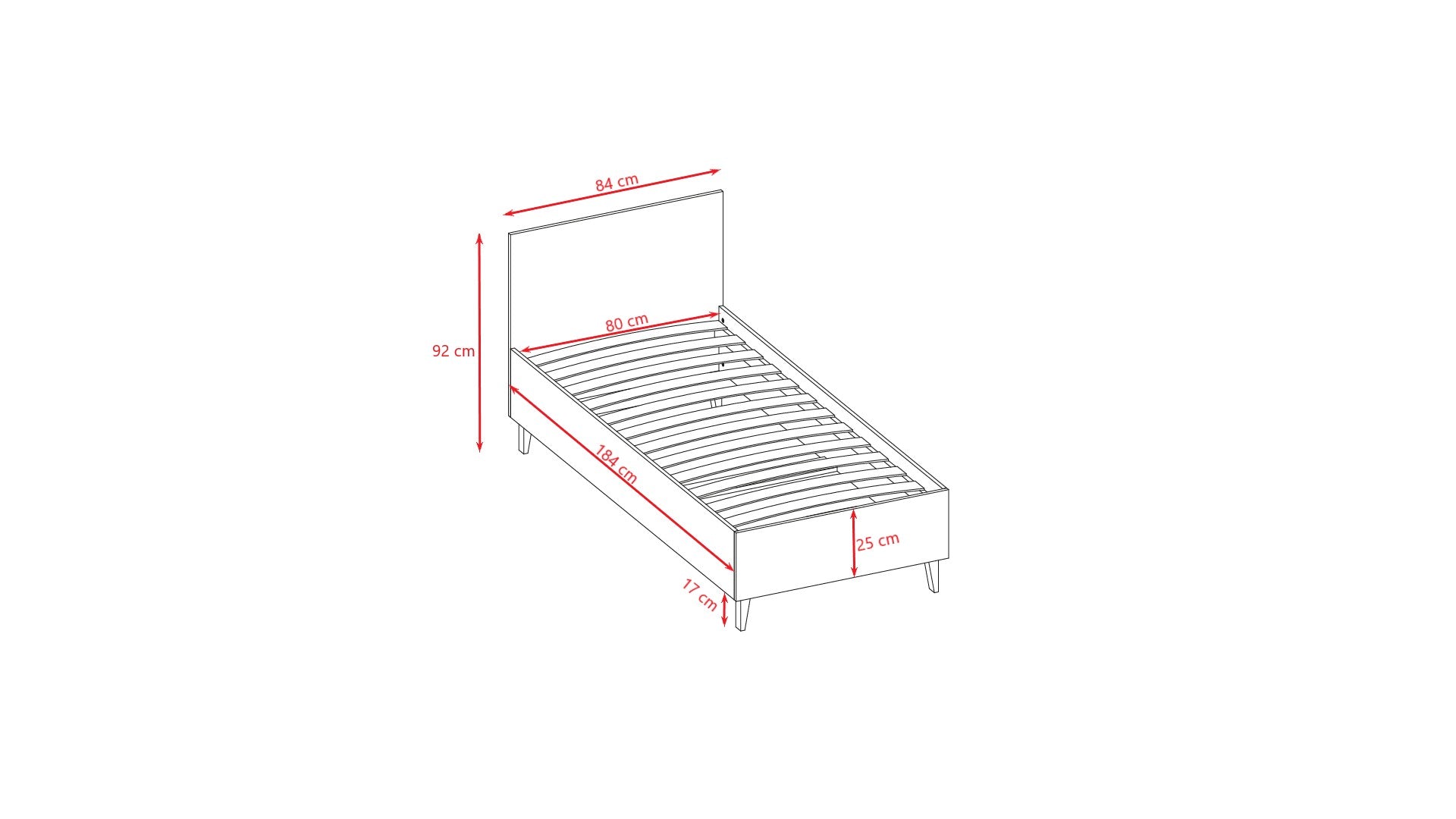Children's Bed Kubi - White