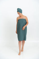 Cotton Waffle Sauna Wrap With Velcro