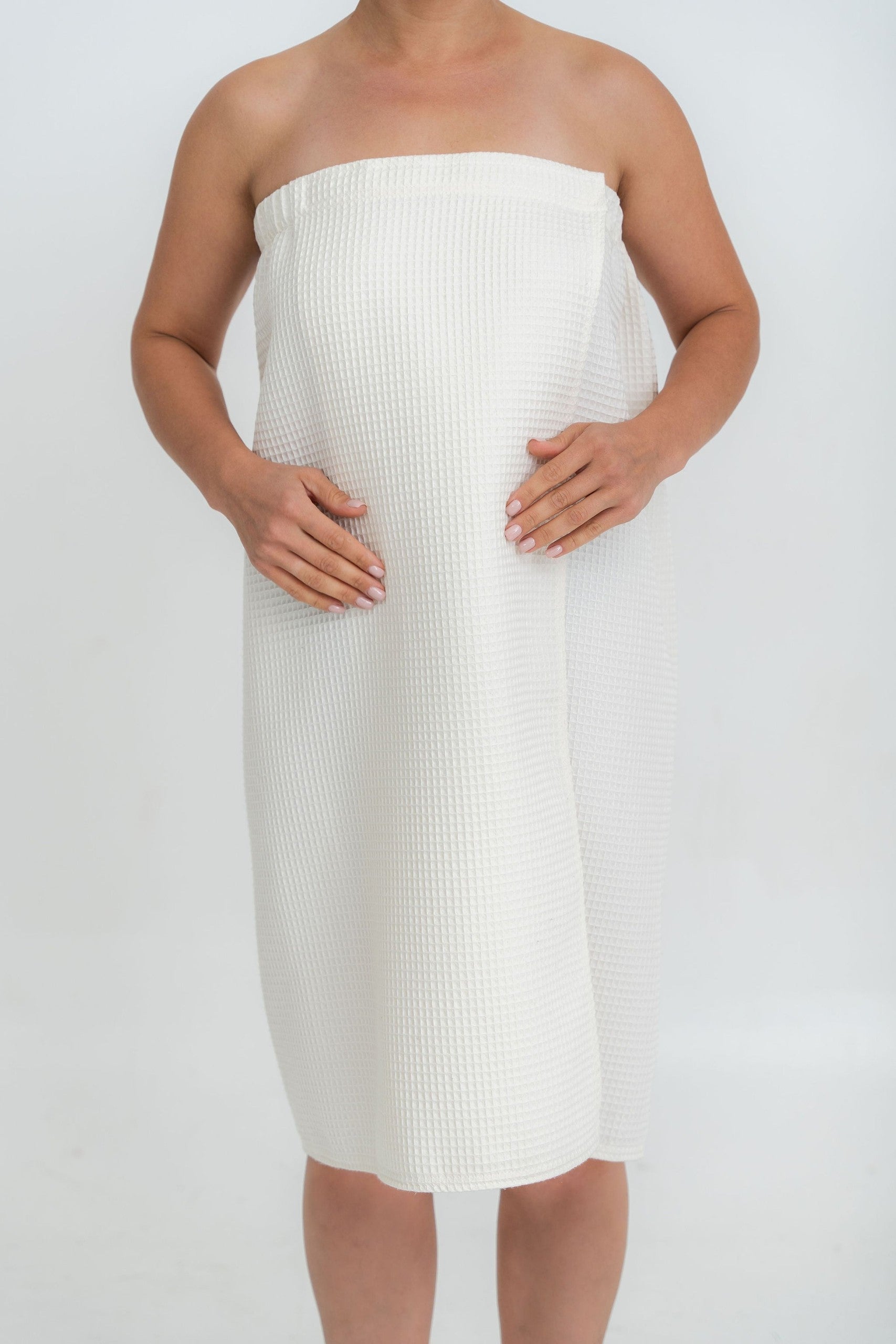 Cotton Waffle Sauna Wrap With Velcro