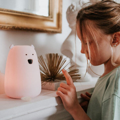 Big Bear Silicone Lamp with Remote - Pink
