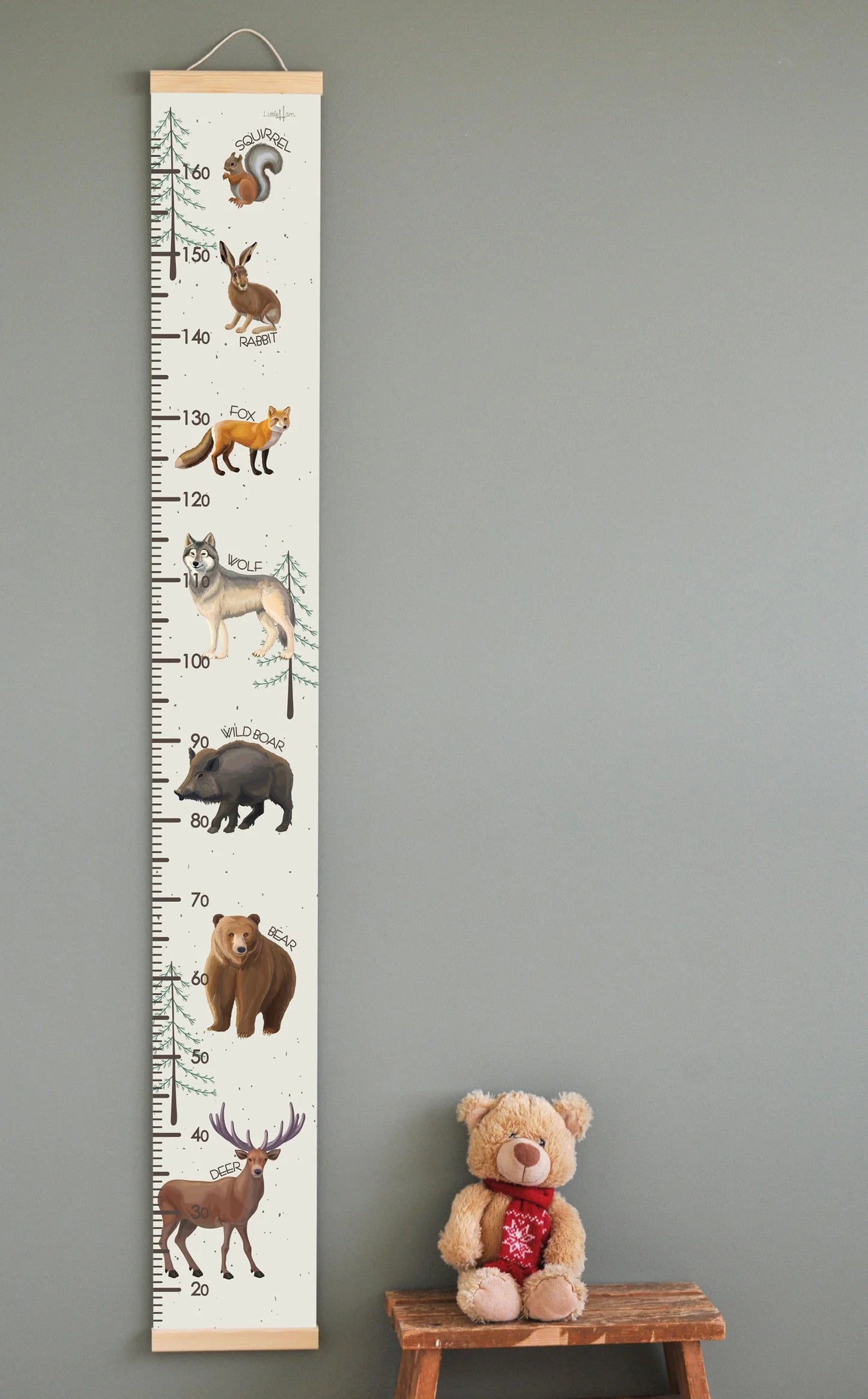 Growth Chart For Kids - Wild Animals