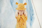 Kids Hat with Ears - Waves on Mustard
