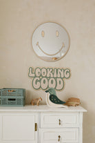 Kids Room Emoji Mirror – Child-Friendly Acrylic & Wood