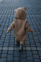 Eared Jumpsuit for Babies and Kids - Cacao