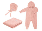 HAPPINESS Gift Set For Baby - Blanket, Romper and Bonnet