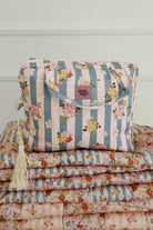 Make-Up Bag Set of 2 - Blue Stripes