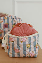 Make-Up Bag Set of 2 - Blue Stripes
