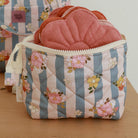 Large Make-Up Bag - Blue Stripes