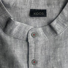Linen Men's Dress - Blue / Gray
