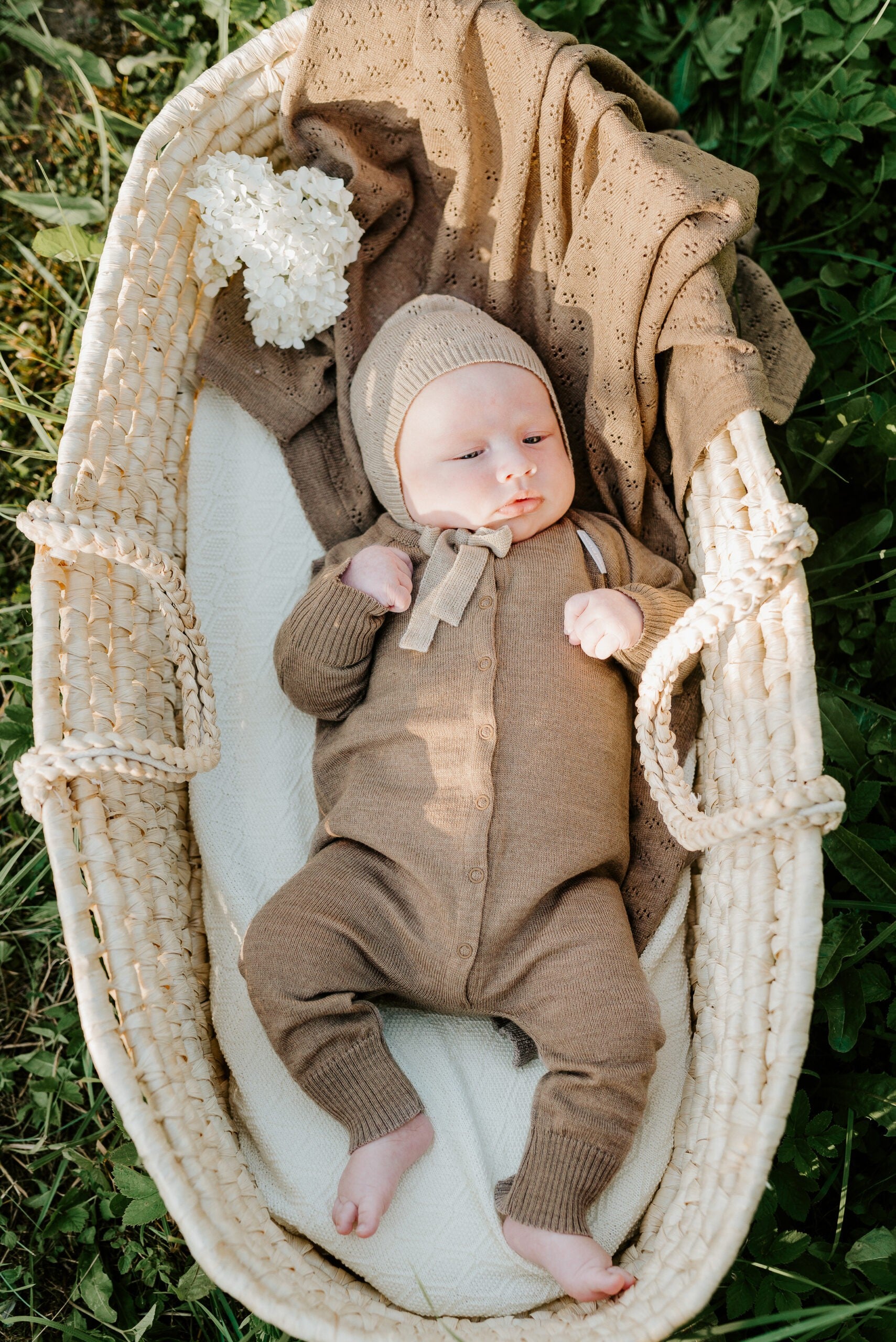 Merino wool baby blanket LOVE