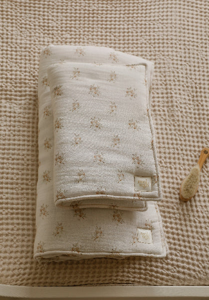 Muslin Baby Blanket + Pillow Set - Boho Flowers
