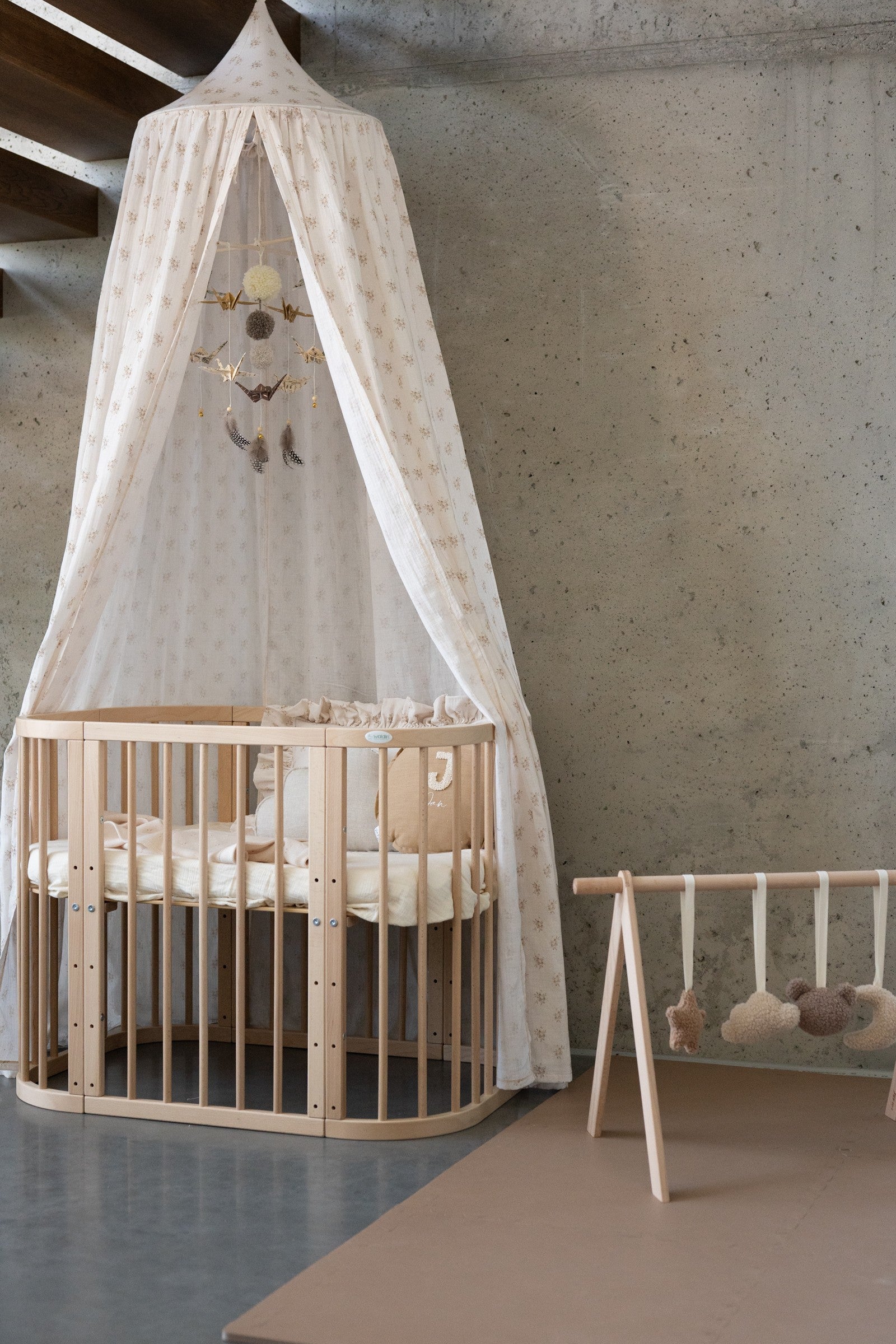 Organic Cotton Canopy - Boho Flowers