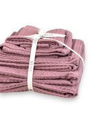 Organic Waffle Cotton Towel - Old Pink