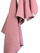 Organic Waffle Cotton Towel - Old Pink
