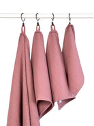 Organic Waffle Cotton Towel - Old Pink