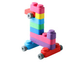Soft Blocks Set With Wheels - 14 pcs