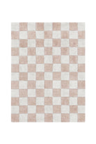 Washable Cotton Rug Kitchen Tiles Rose, 120x160 cm